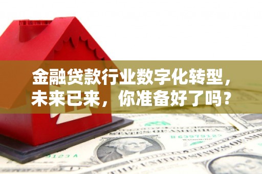 松潘金融贷款行业数字化转型，未来已来，你准备好了吗？
