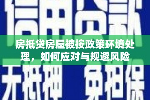 子长房抵贷房屋被按政策环境处理，如何应对与规避风险